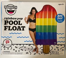 Rainbow Pop Inflatable Pool Float by Bigmouth for Summer Swimming Fun New In Box