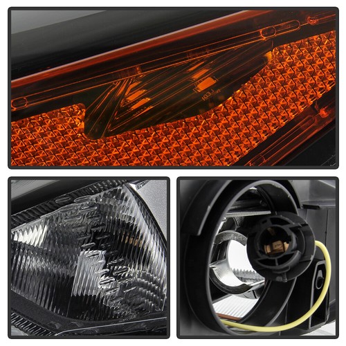 US Type 2015 2016 2017 2018 Ford Focus Black Crystal Headlights Headlamps LH+ RH - Picture 4 of 7