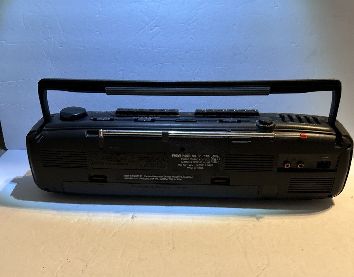 Vintage RCA Model RP-7780A AM/FM Stereo Radio Dual Cassette