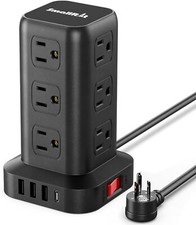 16 IN 1 6.5 FT Tower Power Strip Surge Protector with USB and USB C Ports