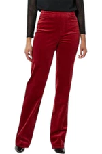 DG2 by Diane Gilman Women's Stretch Velvet Pull-On Trouser Red