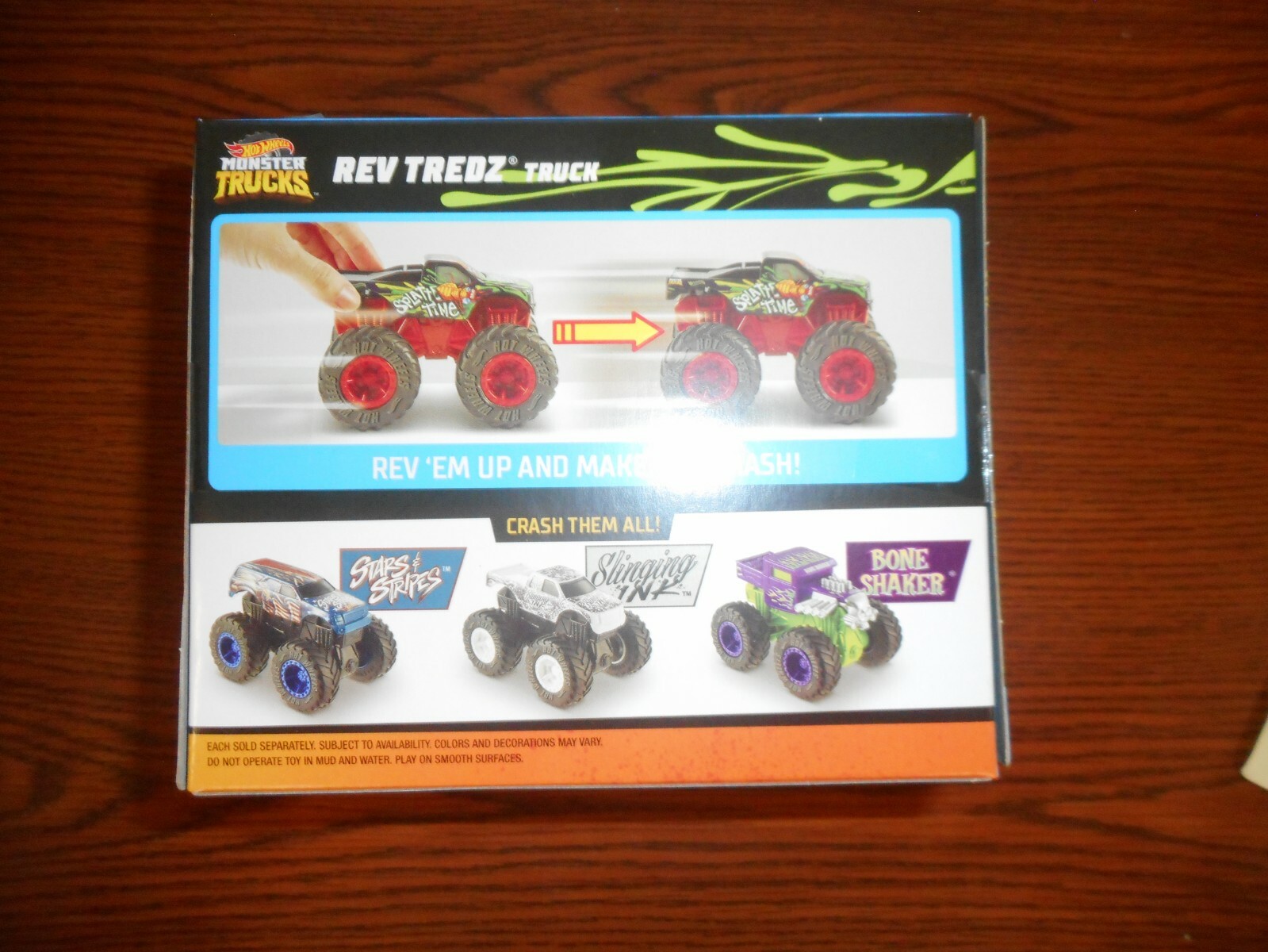 HOT WHEELS MONSTER TRUCKS REV TREDZ SPLATTER TIME! NEW IN BOX