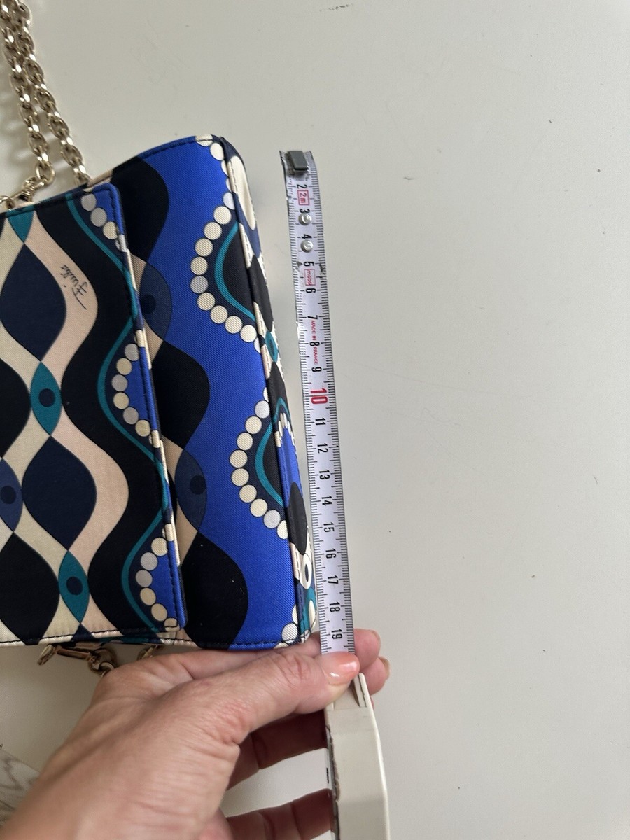 バッグ Emilio Pucci pouch/clutch Emilio Pucci Pouch Zenzi Bag Clutch Geometric Blue Waves