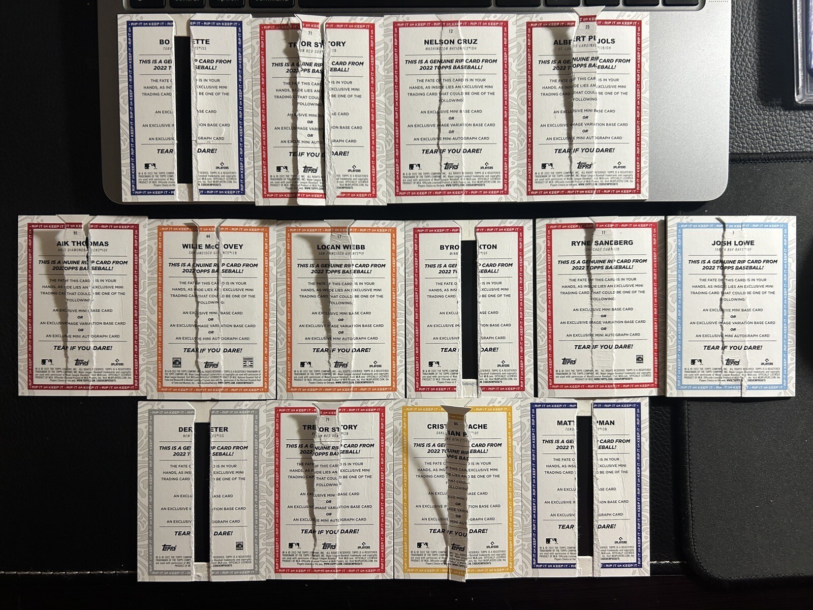 Small Cards Rip 2022 Topps RIP Card Lot All Ripped With No Mini Cards Please Read | eBay