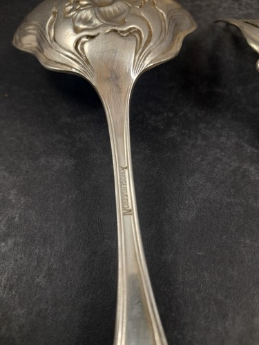 Jugendstil Besteck Konvolut 4tlg. Gabeln, Löffel, Versilbert um 1910 - Bild 3 von 6