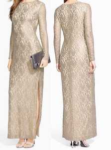 scalloped maxi dress