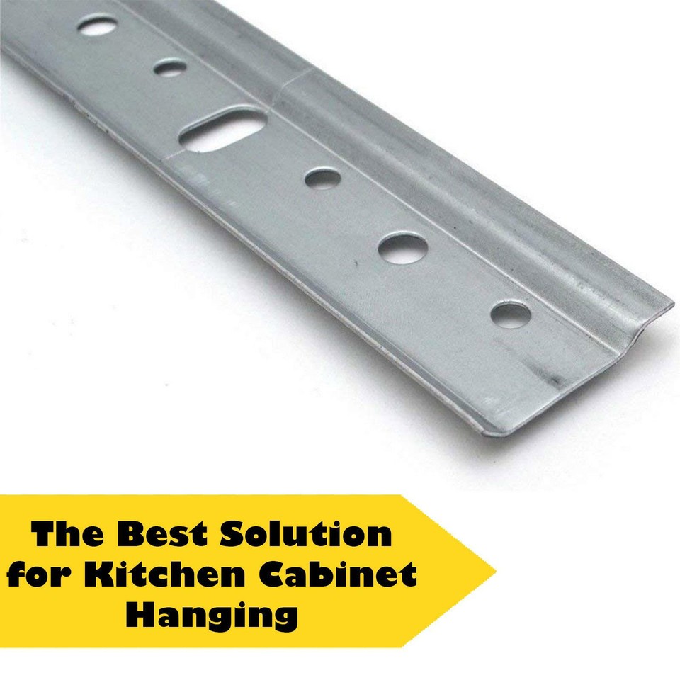 2x 1m Hanging Wall Mounting Rail Bracket Kitchen Cupboard