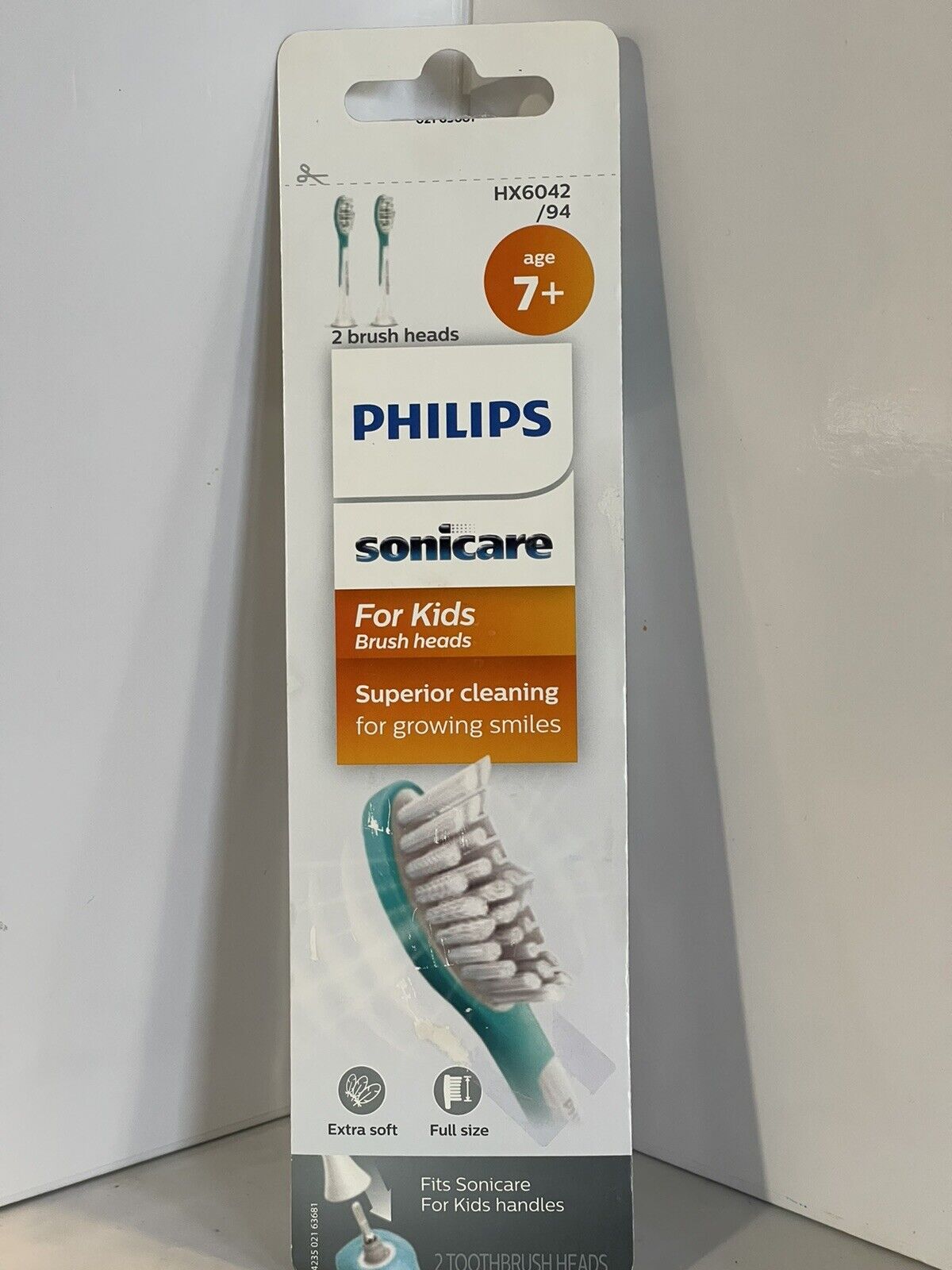 Phillips Max 53% OFF Sonicare HX6042 94 Kids 2 Head security Replacement Toothbrush -