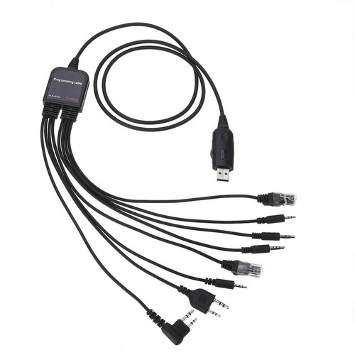 8 in1 USB Programming Cable Cord Wired For Motorola Baofeng Kenwood HYT Radio - Zdjęcie 10 z 24