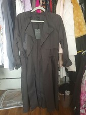Label Lab Grey Trench Coat Size 10 (fits 8, 10)