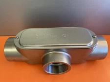 Gibson Stainless 3” T Conduit Body CFM/316SS W/Cover & Gasket 7300T 