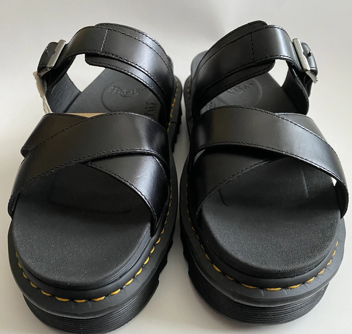 Dr. Martens Ryker Leather Slide Sandal Black Men s Size 14 eBay