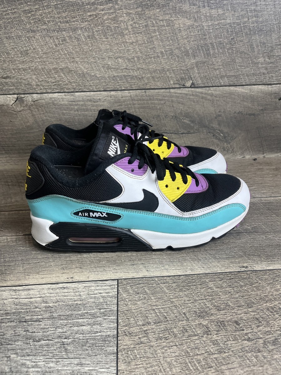Nike Air Max 90 Black Bright Violet White Running AJ1285-024