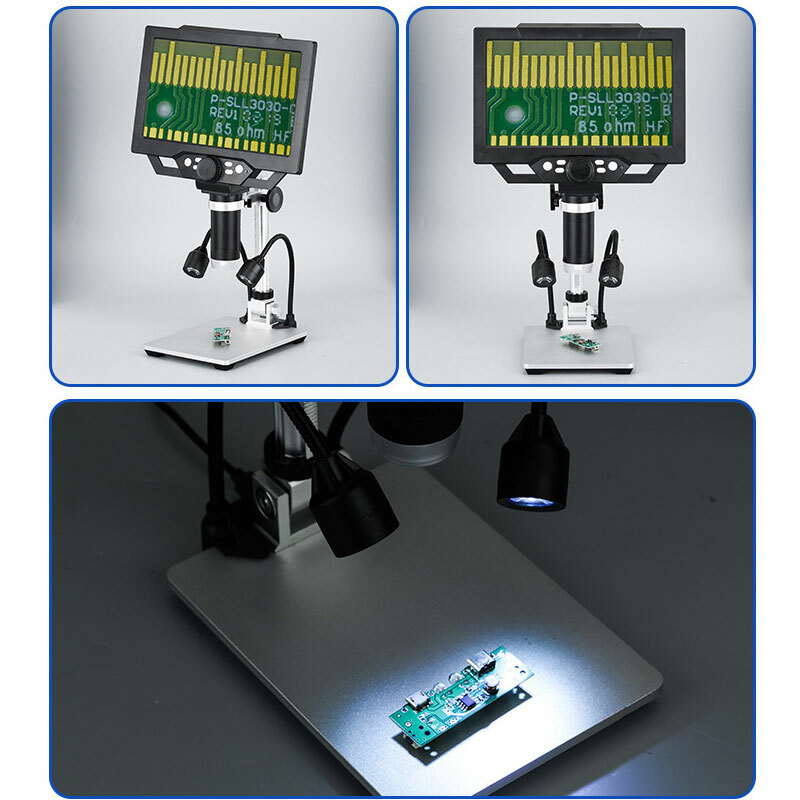 9'' Digital Microscope 1600X Magnification 1080p Video Camera Coin