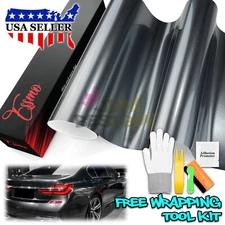 ESSMO PET Super Gloss Metallic Shadow Gray Vehicle Vinyl Wrap Decal Like Paint