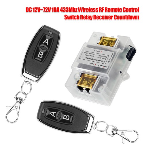 Funkfernbedienungsschalter Relais-Empfängermodul 433MHz Garagentor Handsender s - Bild 10 von 12