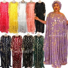 African Dashiki Moroccan Kaftan Dubai Abaya Women Evening Maxi Dress Gown Robe