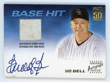 2001 Topps BUDDY BELL Colorado Rockies BASE HIT AUTO *RARE*