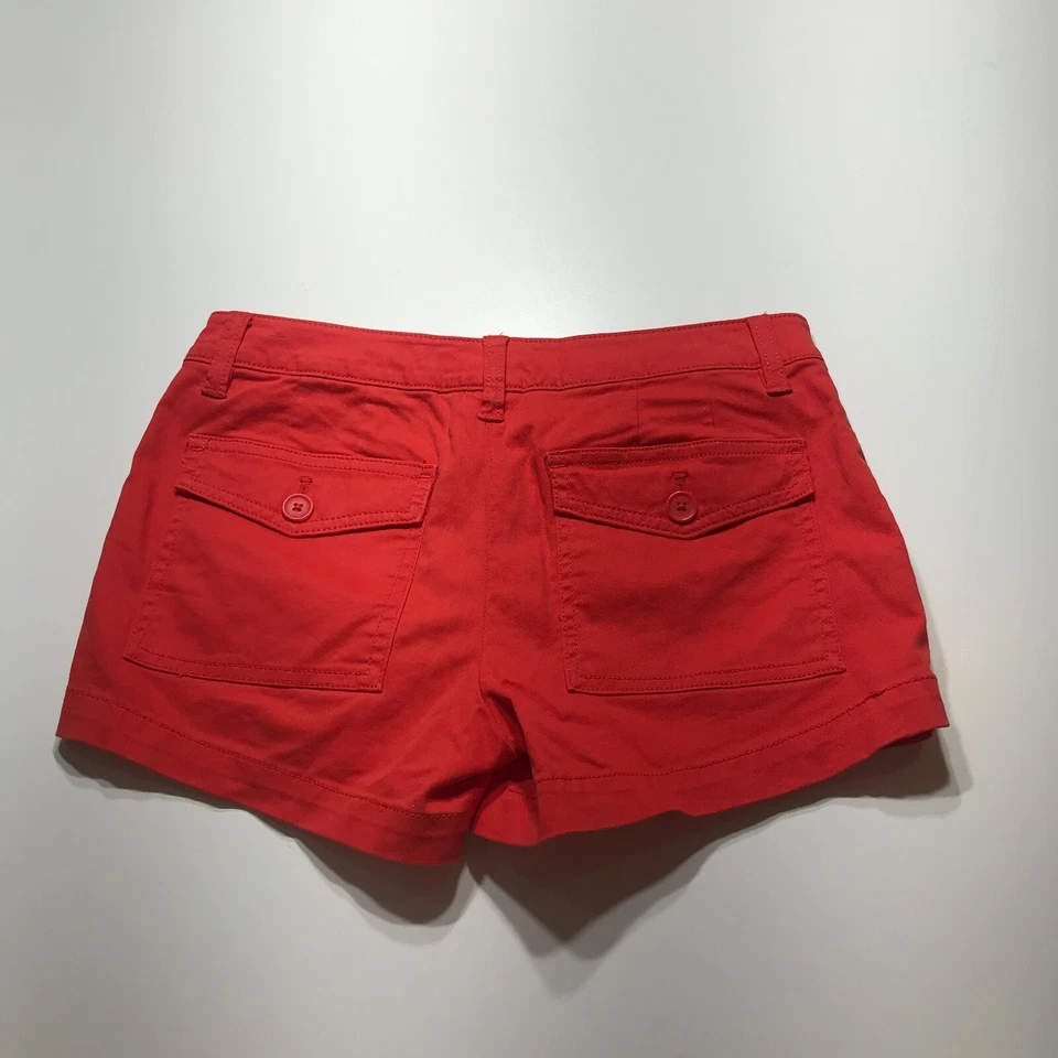 Victoria's Secret Shorts Womens Size 2 Eva Red Twill Casual Pockets Stretch - Image 2 of 4