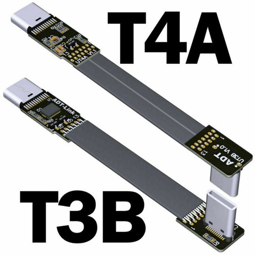 ADT-Link USB3.1 Typ-C USB-C 90-Grad-Adapter 15 cm FPC-Flachbandkabel Typ-C - 第 2/7 張圖片