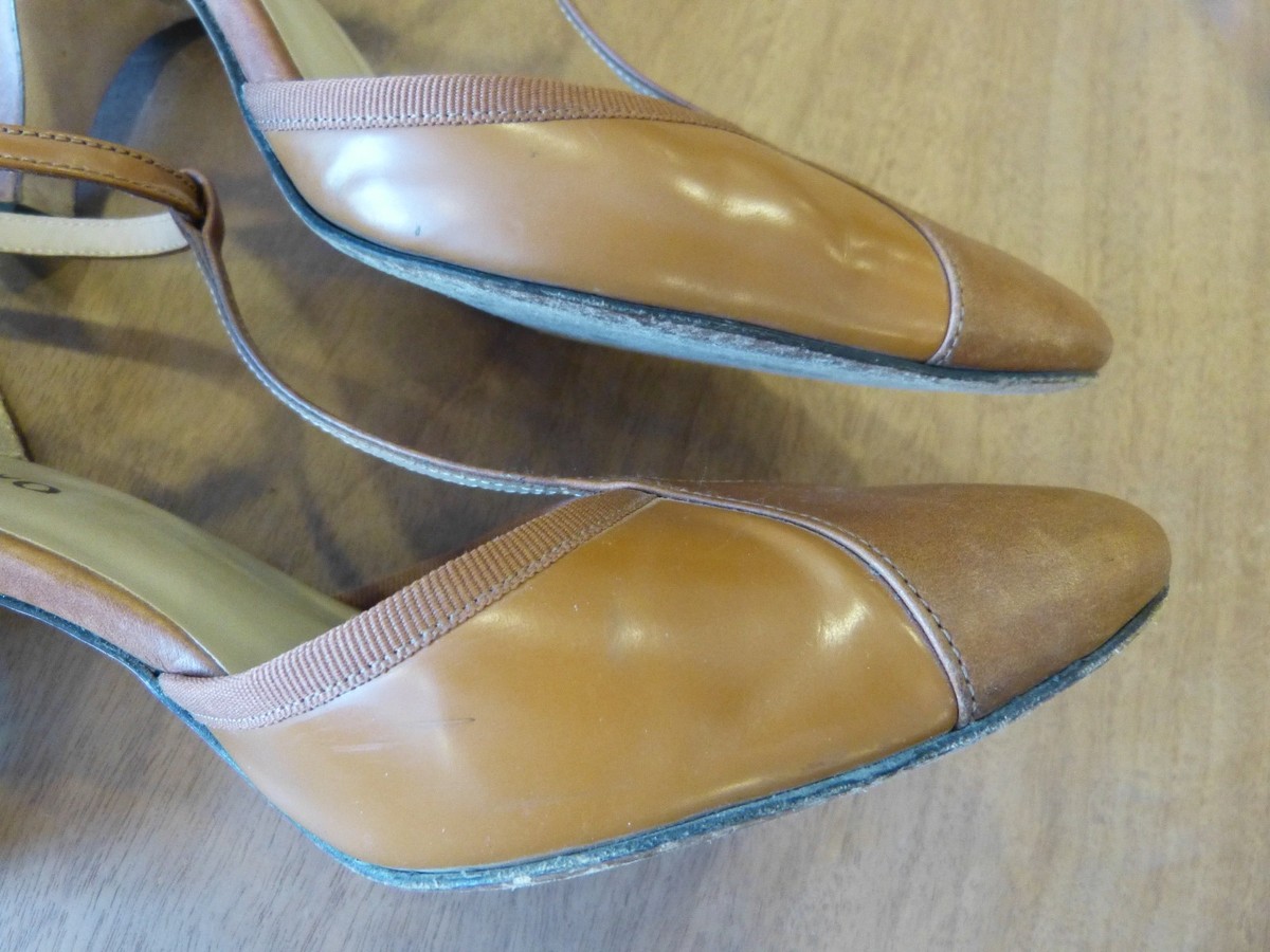 Escarpins Repetto En Cuir Bicolore Camel - Tailles 38,5 Et 39,5 - État Impeccable !