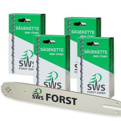 30cm SWS Forst Schwert Set m.4 Sägeketten 3/8 44TG 1,3 mm p.f. Stihl MSE210