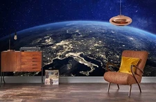 3D Earth Satellite Map Wallpaper Wall Mural Removable Self-adhesive Sticker431