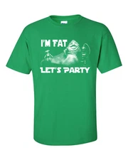 I'm Fat Lets Party Jabba the Hutt Star Wars Smoking Weed Men's Tee Shirt 925