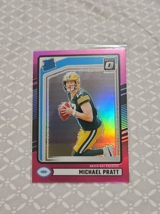 2024 Panini Donruss - Rated Rookie Michael Pratt #339 Optic Preview Pink
