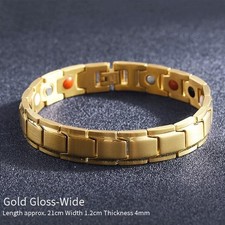 Men's Bracelet Magnetic Therapy Arthritis Pain Relief Pure Solid Copper Bangle