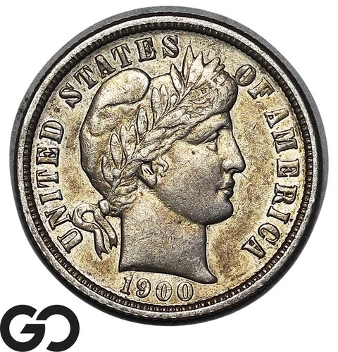 1900-O Barber Dime, Choice AU++ New Orleans Mint Issue