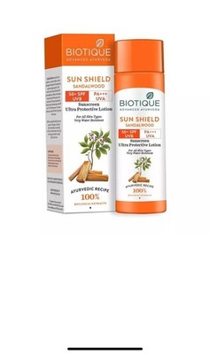 2 x Biotique Sonnenschutz Sandelholz 50+ LSF UVB Sonnenschutz Lotion 120ml