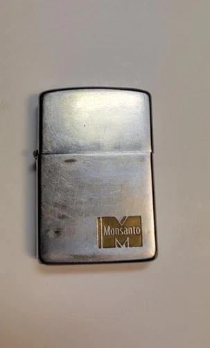 1966-67 ZIPPO MONSANTO ADV'G. CIGARETTE LIGHTER, FULL SIZE Rare