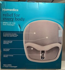 Homedics Shiatsu Air Max Foot Massager New N Box 2023 FMS-307HJ-GY Soothing Heat