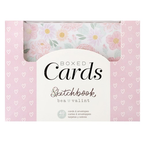 American Crafts A2 Karten mit Umschlägen (4,375"X5,75") 40/Box-Bea Valint Skizzenbuch