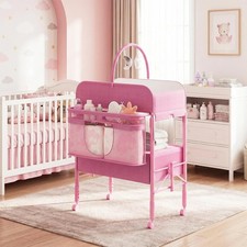 Mobile Care Station: Adjustable Portable Diaper Table W/ Wheels  Waterproof Pad