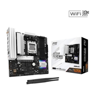 ASRock A620AM Pro RS WiFi AMD AM5 Mainboard DDR5 Wi-Fi 6E 2,5GbE LAN