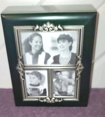 Royal Limited Green Silver Wooden Photo Picture Frame Collage Keepsake  Box 