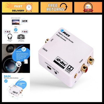 Digital to Analog Audio Decoder - Convert Dolby Digital 5.1 SPDIF/Coaxial to RCA