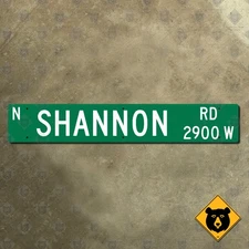 Shannon Road street highway sign 2002 Tucson Arizona 48x8