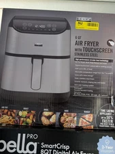 bella PRO - 6-qt. Touchscreen Air Fryer - Stainless Steel