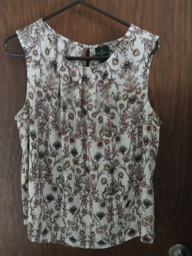 Worthington Women's Petite PXL Brown & Copper Floral Vines Sleeveless Tank Top - 第 1/5 張圖片