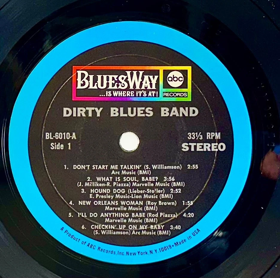 LP: Dirty Blues Band, Dirty Blues Band, Bluesway, BLS-6010, 1967, Blues Rock, BL Foto 3 de 4