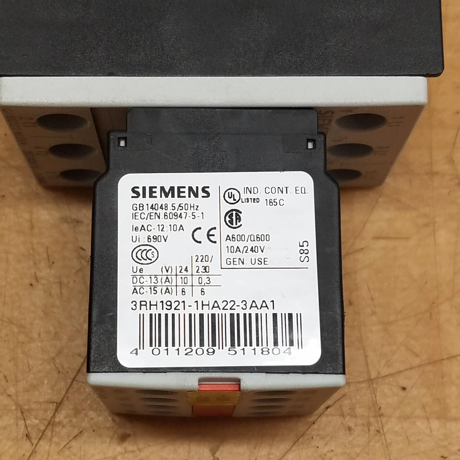Siemens 3RT1026-1BB44-3MA0 Contactor, 24Vdc Coil, 3 Pole, 230-690V - USED - thumbnail 5