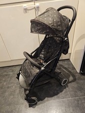 My Babiie Compact Stroller Black Grey Stars Ideal For Holiday