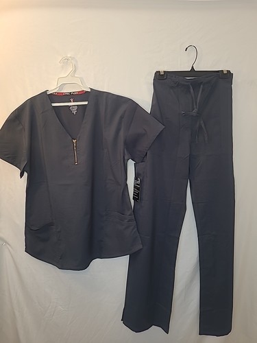 New Women's Scrub Set Size 2xl Gray