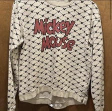Rare H M Disney Mickey Mouse Crewneck Sweatshirt Shirt Unisex Kids Size 8 10