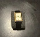 New Listingvintage Seiko Quartz Slim Tank Men White  Dial  Black leather Dress Watch