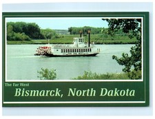 Vintage Postcard Farwest Riverboat Missouri River North Dakota Prairie