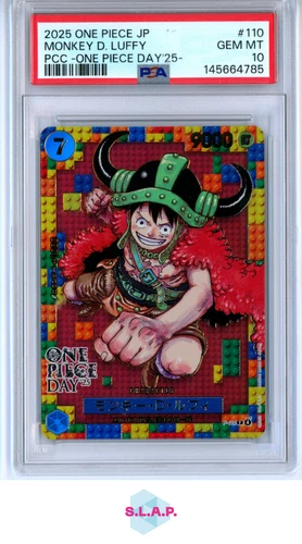 MONKEY D. LUFFY ONE PIECE P-110 2025 PCC ONE PIECE DAY 25 PROMO JAPANESE PSA 10